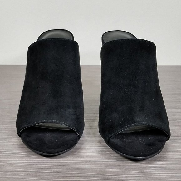 BP. Tale 2 Mule Sandal, Black Suede, Womens Size 5.5 M - Picture 2 of 10